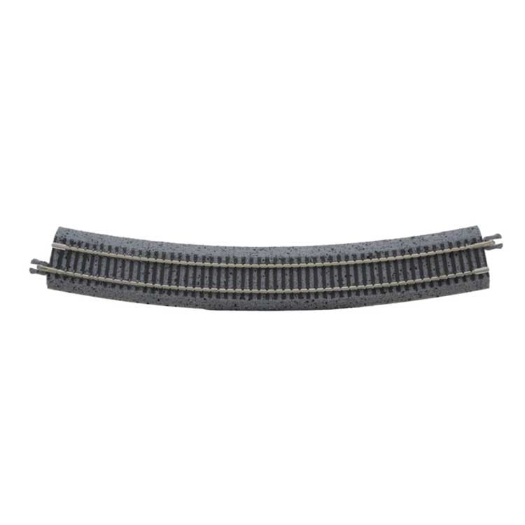 Code 65 Curved Track with Gray Ballast - True Track -- 17"  43.2cm Radius pkg(6)