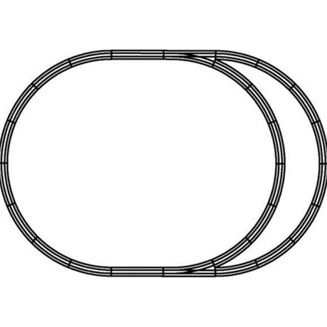 Hoboken Beltway Layout Track Package - True Track -- Gray Roadbed - Set-Up Size 3 x 4'