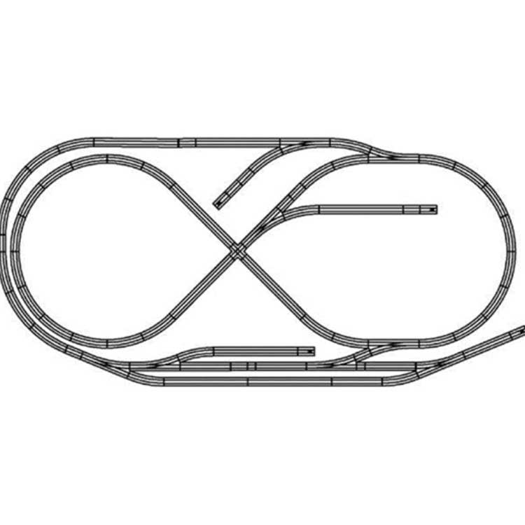 Port Reading Terminal Layout Track Package - True Track -- Gray Roadbed - Set-Up Size 3 x 6'