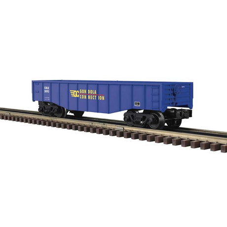 Steel Gondola - 3-Rail - Ready to Run - Industrial Rail(TM) -- Gondola Connection (blue, yellow, red)