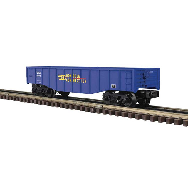 Steel Gondola - 3-Rail - Ready to Run - Industrial Rail(TM) -- Gondola Connection (blue, yellow, red)