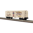 Plug-Door Boxcar - 3-Rail - Ready to Run - Industrial Rail(TM) -- Ford(R) Western (beige, blue, red, Built Wild Slogan)
