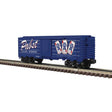 Plug-Door Boxcar - 3-Rail - Ready to Run - Industrial Rail(TM) -- Pabst (blue, white, red)