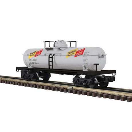 Tank Car - 3-Rail - Ready to Run - Industrial Rail(TM) -- Domino Sugar (gray, red, yellow)