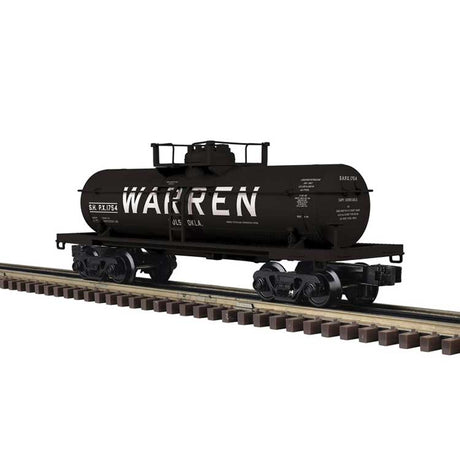 Tank Car - 3-Rail - Ready to Run - Industrial Rail(TM) -- Warren (black, white)