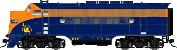 EMD F3B Phase II - 3-Rail w/RailSounds & TMCC - Master(R) -- Central Railroad of New Jersey #56 (blue, orange)