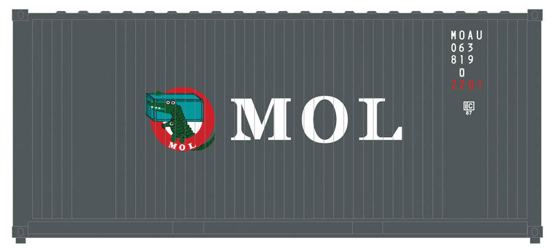 20' Corrugated Container 2-Pack - Assembled -- MOL (gray, Alligator Logo)