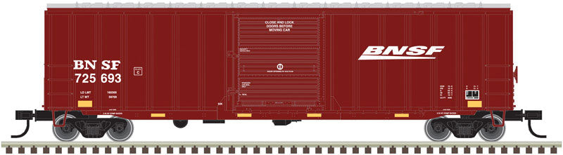 ACF 50'6" Boxcar - 3-Rail - Ready to Run - Trainman(R) -- BNSF Railway (Boxcar Red, Wedge Logo)