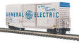 40' Hy-Cube Boxcar - 3-Rail - Ready to Run - Trainman(TM) -- General Electric (white, blue)