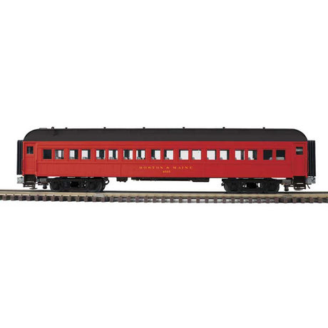 60' Heavyweight Coach - 2-Rail - Ready to Run - Trainman(R) -- Boston & Maine (maroon, black)