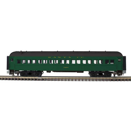 60' Heavyweight Coach - 3-Rail - Ready to Run - Trainman(R) -- Santa Fe (Pullman Green, black)