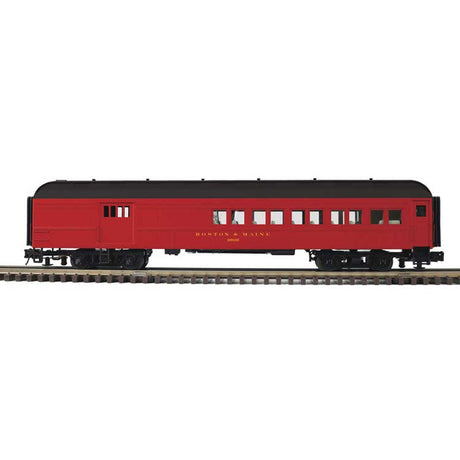 60' Heavyweight Combine - 2-Rail - Ready to Run - Trainman(R) -- Boston & Maine (maroon, black)