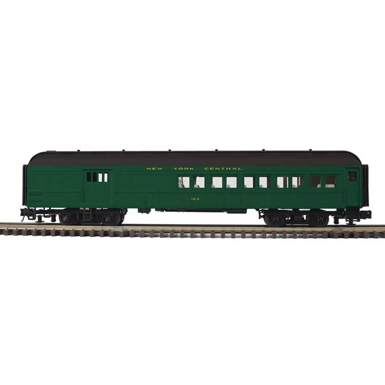 60' Heavyweight Combine - 2-Rail - Ready to Run - Trainman(R) -- New York Central (Pullman Green, black)