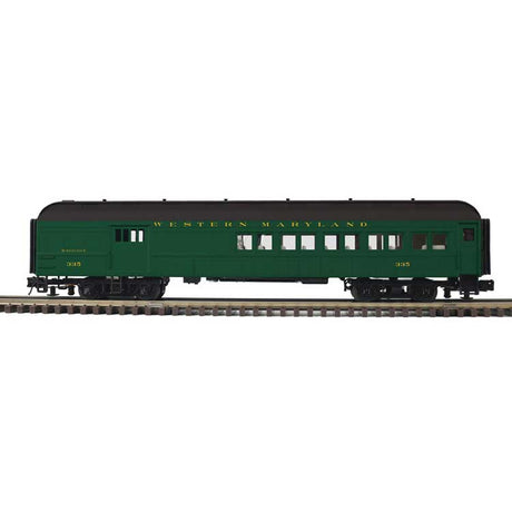 60' Heavyweight Combine - 2-Rail - Ready to Run - Trainman(R) -- Western Maryland (Pullman Green, black)