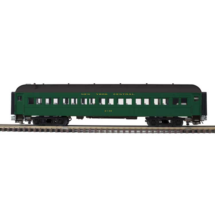 60' Heavyweight Coach - 2-Rail - Ready to Run - Trainman(R) -- New York Central (Pullman Green, black)