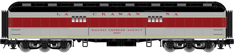 Trainman(R) 60' Baggage w/Interior Light & Details - 3-Rail - Ready to Run -- Lackawanna
