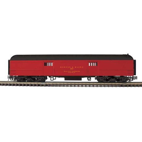 60' Heavyweight Baggage - 2-Rail - Ready to Run - Trainman(R) -- Boston & Maine (maroon, black)