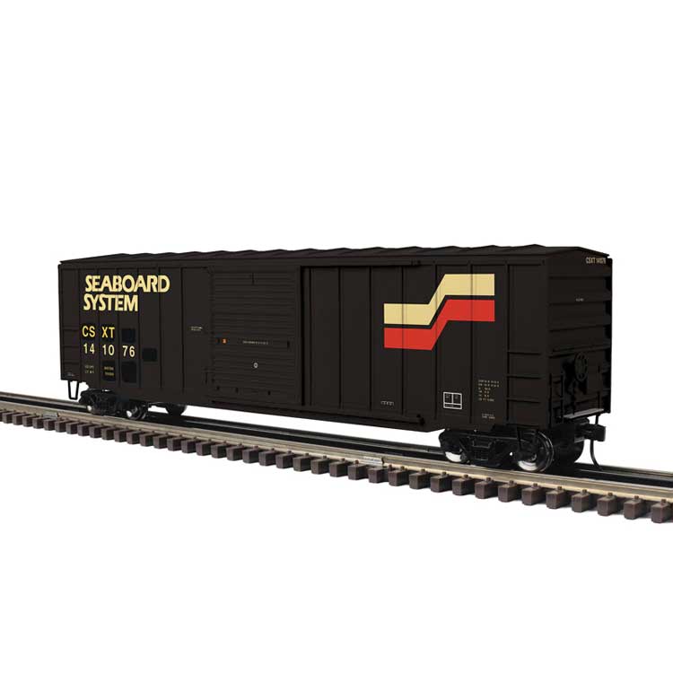 50'6" Boxcar - 2-Rail - Ready to Run -- Seaboard System (CSX Renumber, black, yellow, red)