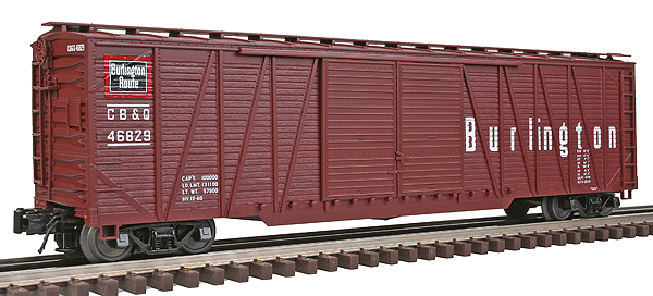 Trainman(R) 50' Single-Sheathed Double-Door Boxcar - 3-Rail - Ready to Run -- Burlington