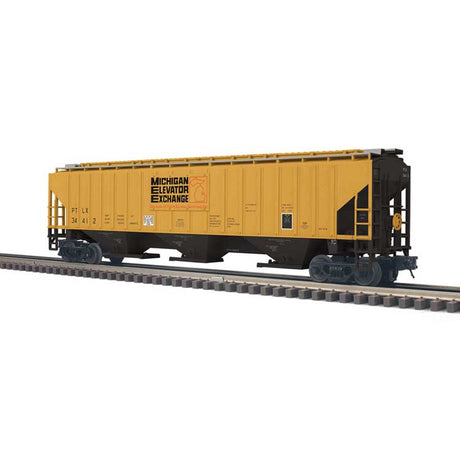 Pullman-Standard PS-4750 Covered Hopper - 3-Rail - Ready to Run - Trainman(R) -- Michigan Elevator Exchange (yellow, black)