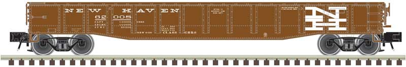 52' 6" Gondola - 3-Rail - Ready to Run - Trainman(R) -- New Haven (Boxcar Red, McGinnis Logo)