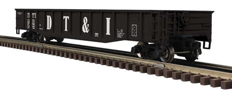 52' 6" Gondola - 2-Rail - Ready to Run - Trainman(R) -- Detroit, Toledo & Ironton (black, white, Large DT&I)