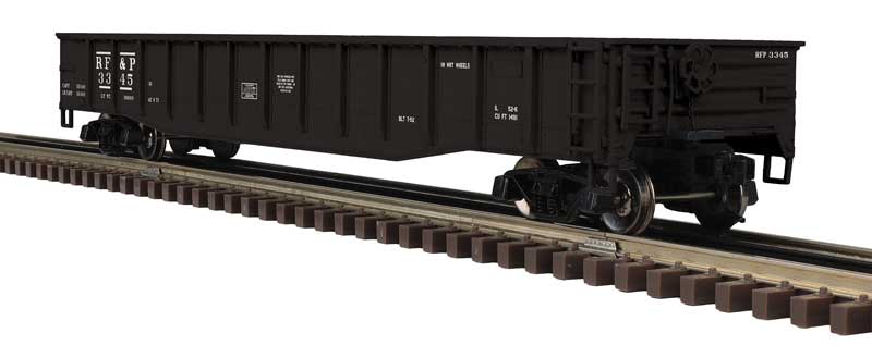 52' 6" Gondola - 2-Rail - Ready to Run - Trainman(R) -- Richmond, Fredricksburg and Potomac (black)