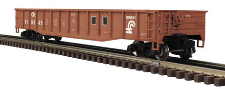 52' 6" Gondola - 2-Rail - Ready to Run - Trainman(R) -- Conrail (Boxcar Red, white)