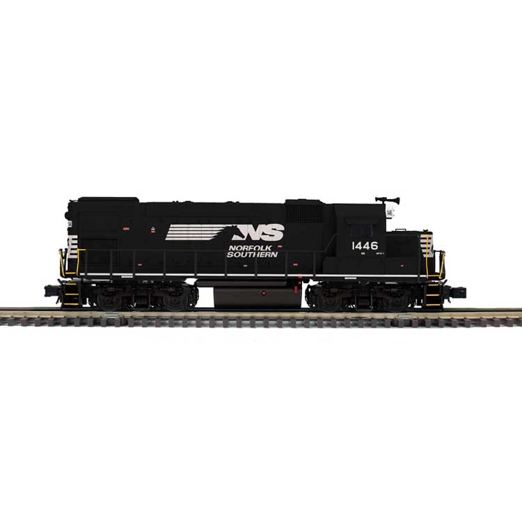 EMD GP15-1 - 3-Rail - Proto-Sound 3.0 - Trainman(R) -- Norfolk Southern #1452 (Ditch Lights, black, white, Horse Head Logo)