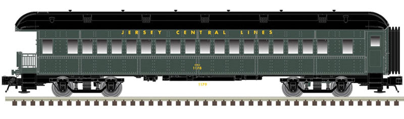 60' Heavyweight Observation - 2-Rail - Ready to Run - Trainman(R) -- Central Railroad of New Jersey (Pullman Green, black)