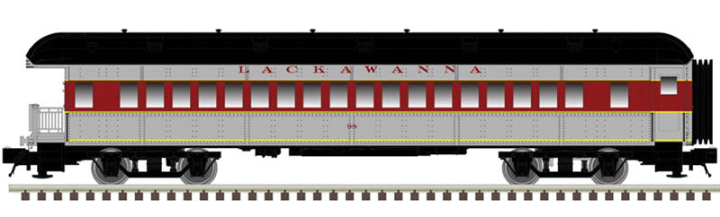60' Heavyweight Observation - 2-Rail - Ready to Run - Trainman(R) -- Delaware, Lackawanna & Western (gray, maroon, black)