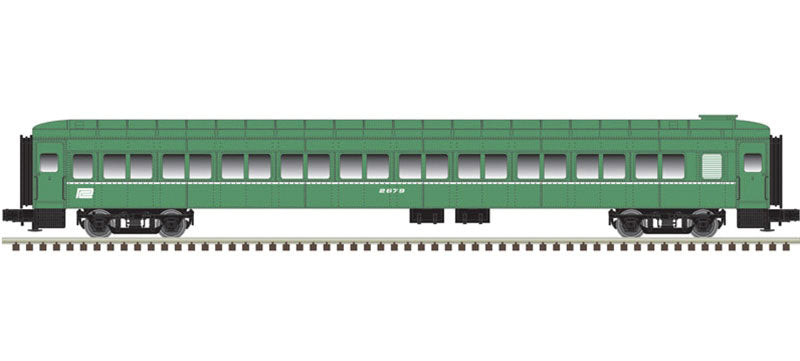 Pullman-Osgood Bradley Coach - 3-Rail - Ready to Run - Trainman(R) -- Penn Central (Jade Green, white, black)