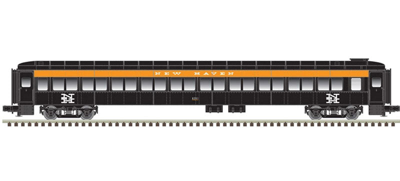 Pullman-Osgood Bradley Coach - 3-Rail - Ready to Run - Trainman(R) -- New Haven (McGinnis Black Knight, black, vermillion, white)