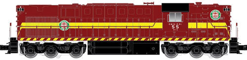 Alco RSD7/15 High Nose - 3-Rail w/RailSounds & TMCC - Trainman(R) -- Duluth, Missabe & Iron Range #55 (maroon, yellow, Safety First Markings)
