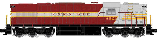 Alco RSD7/15 High Nose - 3-Rail w/RailSounds & TMCC - Trainman(R) -- Canadian Pacific #8921 (maroon, gray, yellow, Block Lettering)