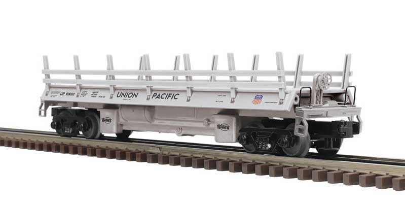 Operating Log Dump Car with Load - 3-Rail - Premier -- Union Pacific (silver, black)