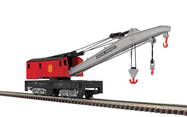 250-Ton Diesel Industrial Brownhoist Crane - 3-Rail - Ready to Run - Premier(R -- Kansas City Southern #05 (red, black, yellow, silver)