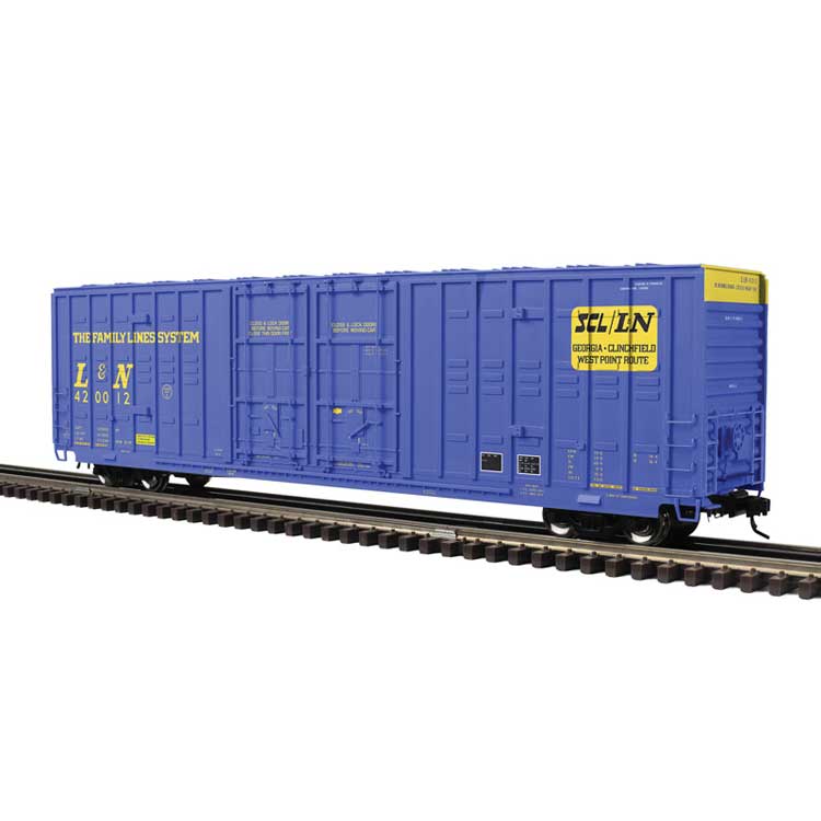 Berwick 60' Hy-Cube Boxcar - 3-Rail - Ready to Run - Master(R) -- Louisville & Nashville (blue, yellow, Family Lines Logo)