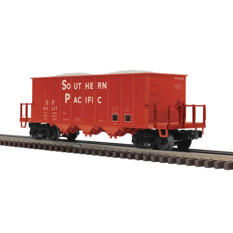 Ortner/Trinityrail Rapid Discharge Hopper - 3-Rail - Ready to Run - Premier -- Southern Pacific (Boxcar Red, Sans Serif Lettering)