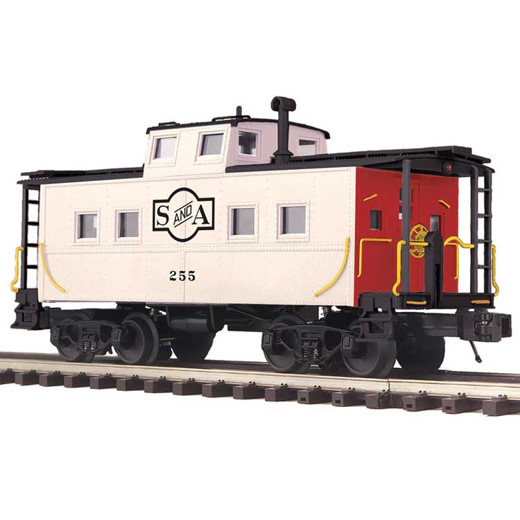 Northeastern-Style Caboose - 3-Rail - Ready to Run - Premier(R) -- Savannah & Atlanta/Southern (white, black, red)