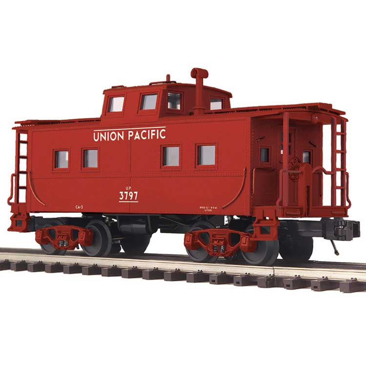 Northeastern-Style Caboose - 3-Rail - Ready to Run - Premier(R) -- Union Pacific (Boxcar Red, white)