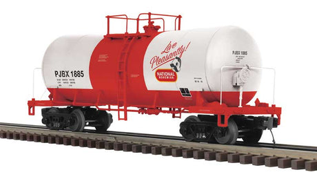 Funnel-Flow Tank Car - 3-Rail - Ready to Run - Premier -- National Bohemian Beer PJBX (blue, white, red)