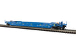 53' Rebuilt Well Car - 3-Rail - Ready to Run - Premier -- Florida East Coast (blue, white)