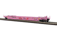 53' Rebuilt Well Car - 3-Rail - Ready to Run - Premier -- TTX DTTX #469542 (pink, On Track for a Cure Logo)