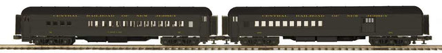 Madison Heavyweight Combine, Diner Set - 3-Rail - Ready to Run -- Central Railroad of New Jersey #285, 82 (Pullman Green, black)