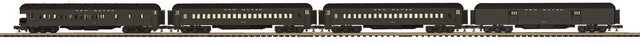 Madison Heavyweight Baggage, 2 Coach, Observation Set - 3-Rail RTR -- New Haven #5407, 7805, 7910, 2 (Pullman Green, black)