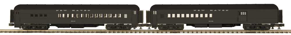 Madison Heavyweight Combine, Diner Set - 3-Rail - Ready to Run -- New Haven #6006, 5240 (Pullman Green, black)