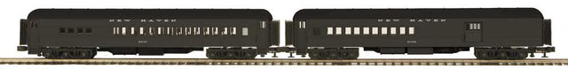 Madison Heavyweight Combine, Diner Set - 3-Rail - Ready to Run -- New Haven #6006, 5240 (Pullman Green, black)