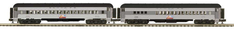 Madison Heavyweight Combine, Diner Set - 3-Rail - Ready to Run -- Santa Fe #3004, 1468 (gray, black)