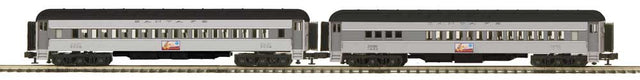Madison Heavyweight Combine, Diner Set - 3-Rail - Ready to Run -- Santa Fe #3004, 1468 (gray, black)